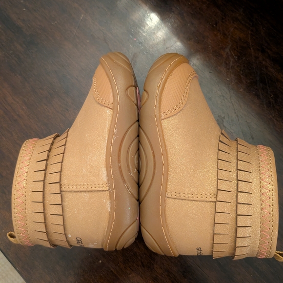 Stride Rite Tan Kids Fringe Boots - Picture 6 of 11